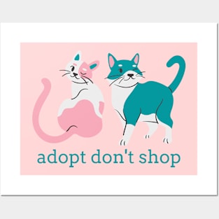 Adopt Don't Shop - Two Cats Posters and Art